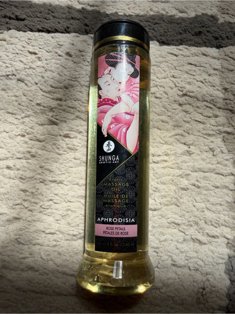 Shunga Aphrodisia Rose Petals Massage Oil - Clear Gold
